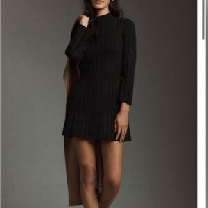 Anthropologie Black Long Sleeve Dress